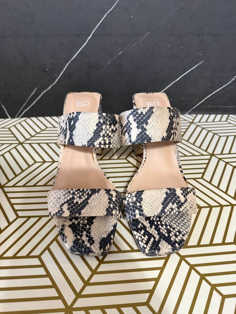 BP. Karly Women's Animal Print Block Heel Sandal | Size 8.5